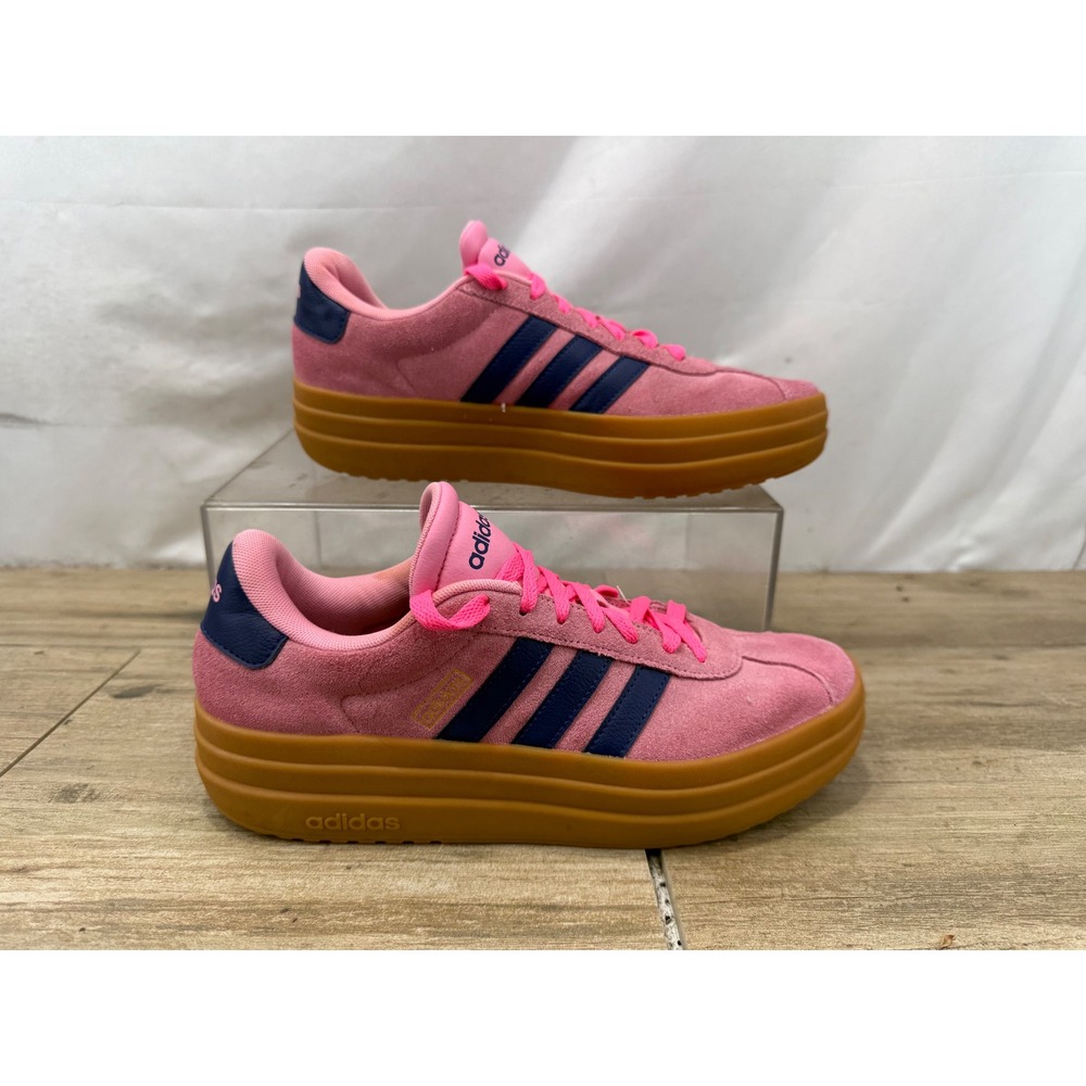 Adidas Gazelle Bold Pink Navy Blue Platform Sneakers JI1789 Womens 10